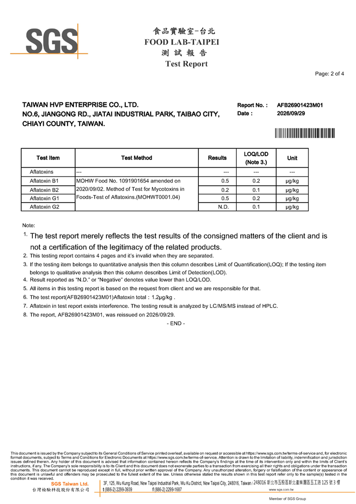 Aflatoxin (Non-GMO Soya Flak